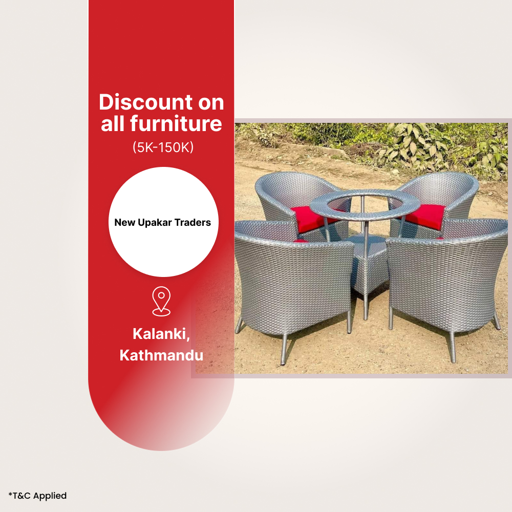 20% off on all furniture item.